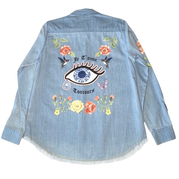 new Lauren Moshi ❤︎ Sloane Love You Forever ❤︎ Floral Print Button Down Shirt ❤︎ - Picture 6 of 17